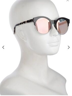 Dior Women's Black Frames with Pink Mirrored Lenses